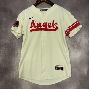 Nike Los Angeles Angels Jersey Youth Large Cream MLB Baseball Shohei Ohtani